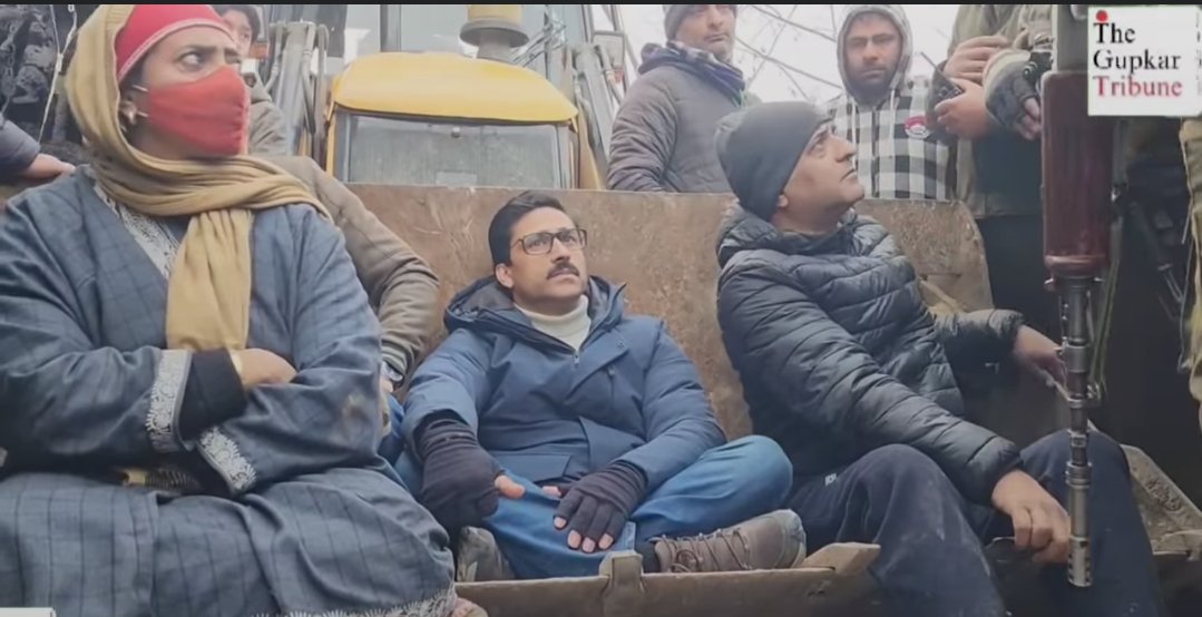 The National Conference legislator Lal Chowk Assembly, Ahsan Pardesi, staged a protest to halt a demolition drive initiated by the BadamiBagh Cantonment Board in Zabarwan Colony, Sonawar area of Srinagar.