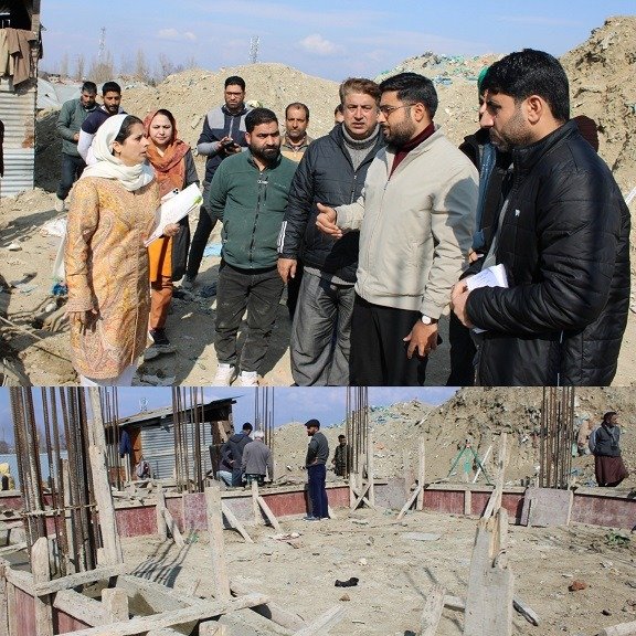 DC Budgam inspects progress of work on Multipurpose Community Hall, Sheikhpora Pandit Colony